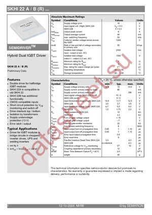 SKHI 22B datasheet  